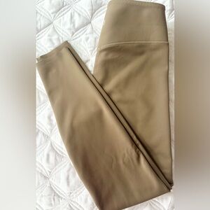 Latte Brown Fleece-Lined Yoga Pants Winter Warm “Shark” Leggings Boot-Friendly